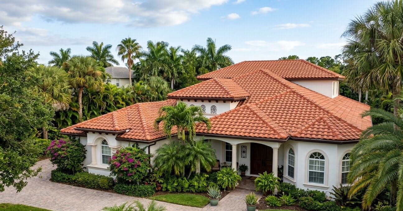 Roofing contractor inspecting a Hernando County Florida roof