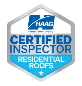 Haag Certified Inspector for residential roofs logo - Protech Roofing in Brooksville, FL.