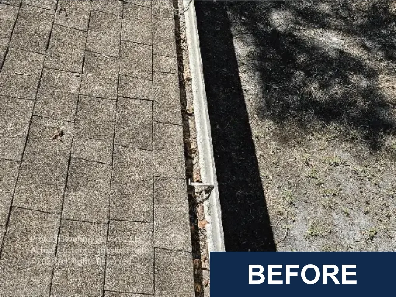 Water damage and wood rot caused by neglected gutters in Brooksville, FL before repair.