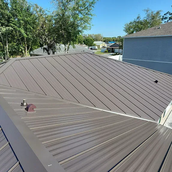 Professional metal roof installation in Brooksville, FL by Protech Roofing.